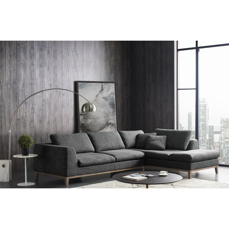 Corrigan Studio® Gutierrez 124" Right Hand Facing Sofa and Chaise Wayfair.ca
